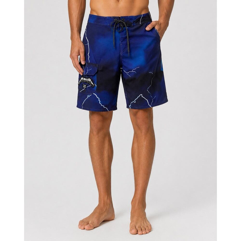 Billabong Metallica Limited Edition Board Shorts Mens 29 Purple Swim Trunks